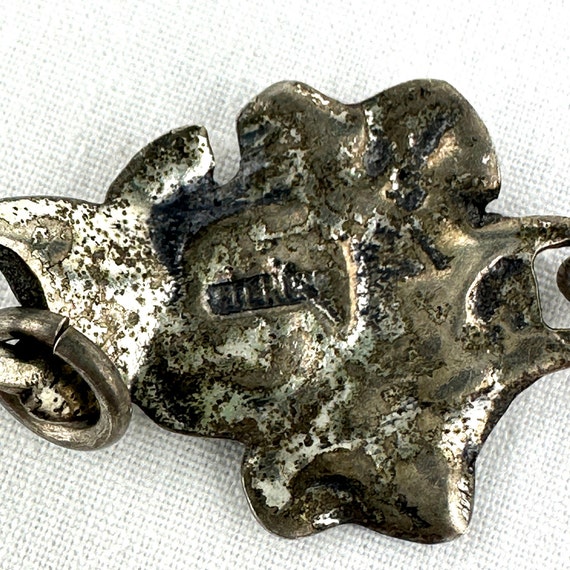 Vintage Sterling Silver Flower Link Bracelet - image 8