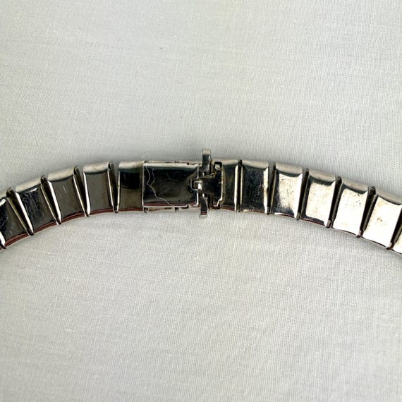 Vintage Channel Set Rhinestone Choker Necklace & … - image 5