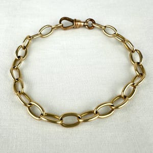 Vintage 14k Gold große Gliederarmband mit Gold gefüllter Verschluss