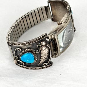Collectible Navajo 14K & Sterling Silver Watch Tips by Ervin Hoskie Collectible Navajo 14K & Sterling Silver Watch Tips by Ervin  main image 4