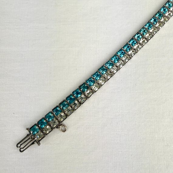 Vintage Channel Set Rhinestone Choker Necklace & … - image 9