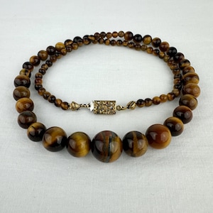 Vintage Tiger’s Eye Beaded Necklace