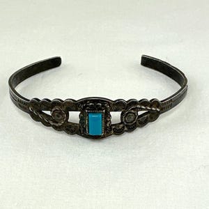Fred Harvey Era Sterling and Turquoise Bracelet