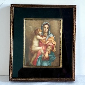 Antique 19th Century Italian School Painting Aft Andrea Del Sarto Madonna of the Harpies