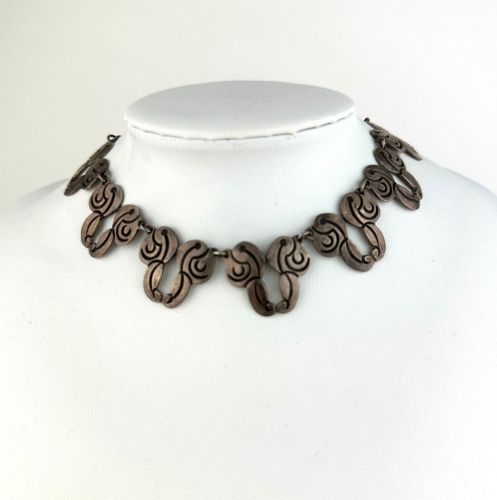 mexico925 vintage flower necklace choker