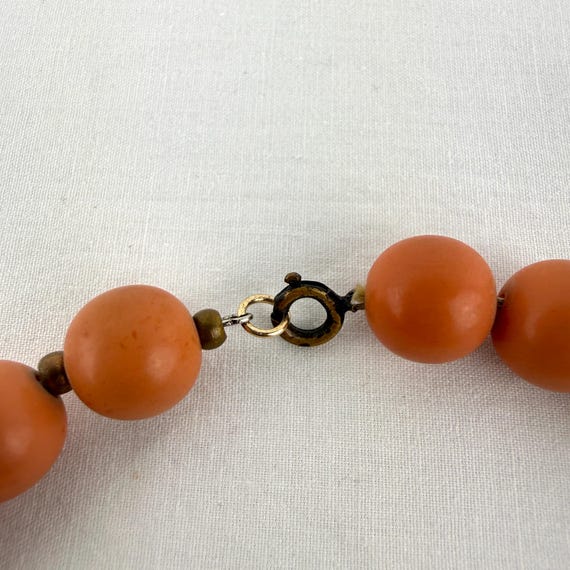 Vintage Celluloid & Brass Bead Choker - image 9
