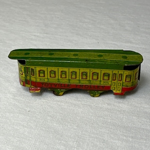 Rare 1930s Tin Train Toyville Trolley