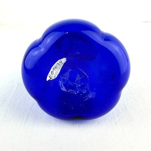 Antique Persian Hand Blown Cobalt Glass Tear Catcher or Rose Water Sprinkler image 7