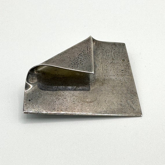 Taxco Sterling Silver Fold Over Brooch - image 2