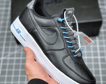 Nɪke Air Force 1 ’07 Lux Black/light Blue/white 2020 Retro Casual Sneaker Shoes