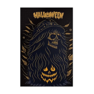 Halloween Puzzle, Spooky Witch Puzzle, Holiday Jigsaw Puzzle, Halloween Art Puzzle, Horror Puzzle, Gothic Puzzle, 500 Pieces