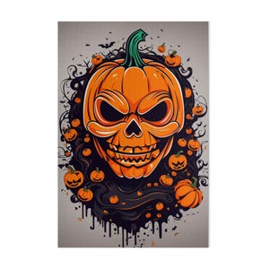Halloween Pumpkin Puzzle, Spooky Jack O Lantern Puzzle, Scary Halloween Jigsaw, Holiday Puzzle for Kids and Adults