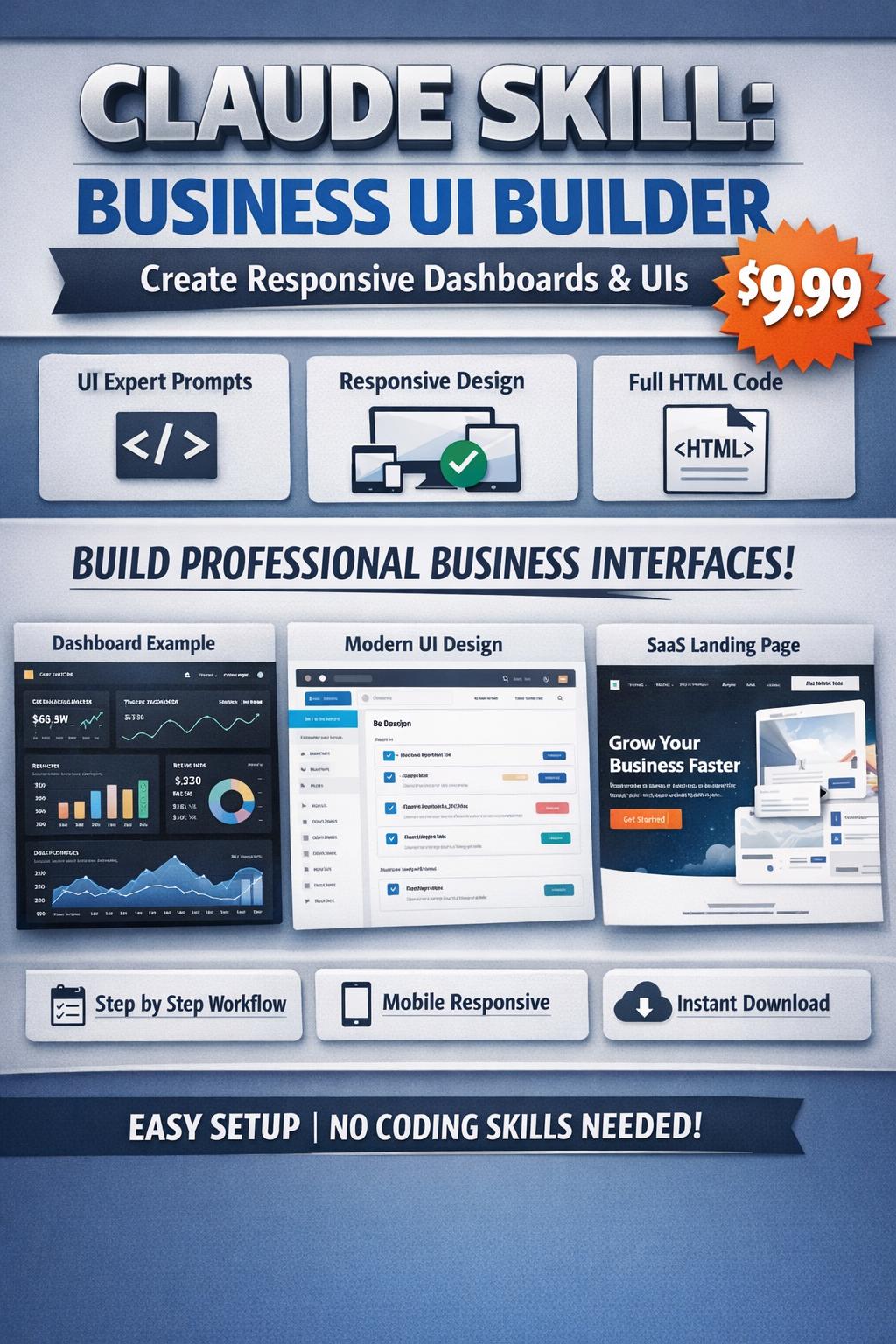 Vibe Coding UI Builder: Responsive Dashboards, Saas Templates (claude ...