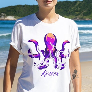 Kraken Shirt - Ahoy Pirate! Conquer the Seas of Style with the Legendary Kraken!