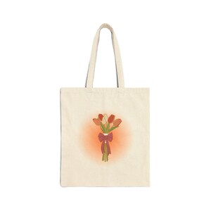 Flow Be Happy Tote Bag - Inspirational Canvas Tote, Reusable Shopping Bag, Positive Quote Shoulder Bag, Eco-Friendly Market Tote, Gift for