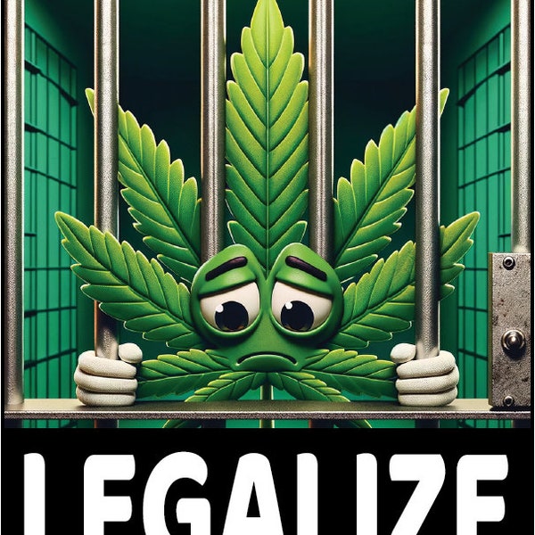 Set the Leaf Free, Legalize Cannabis Decal | 2x3" | Waterproof Vinyl Sticker | Car Window | Laptop | Activism | Advocacy | Weed | Marijuana