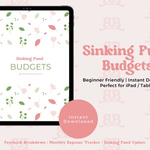 Sinking Fund Tracker | Sinking Fund Template | Organize & Track Sinking Funds | Cash Envelope Tracker | Budgeting | Monthly Budgeting