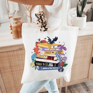 Fourth Wing Tote Bag, Basgiath War College, Gifts For Readers, Booktok Merch, Fantasy Books, Bookish Gift Tote Bag, Dragon Rider,Book lover