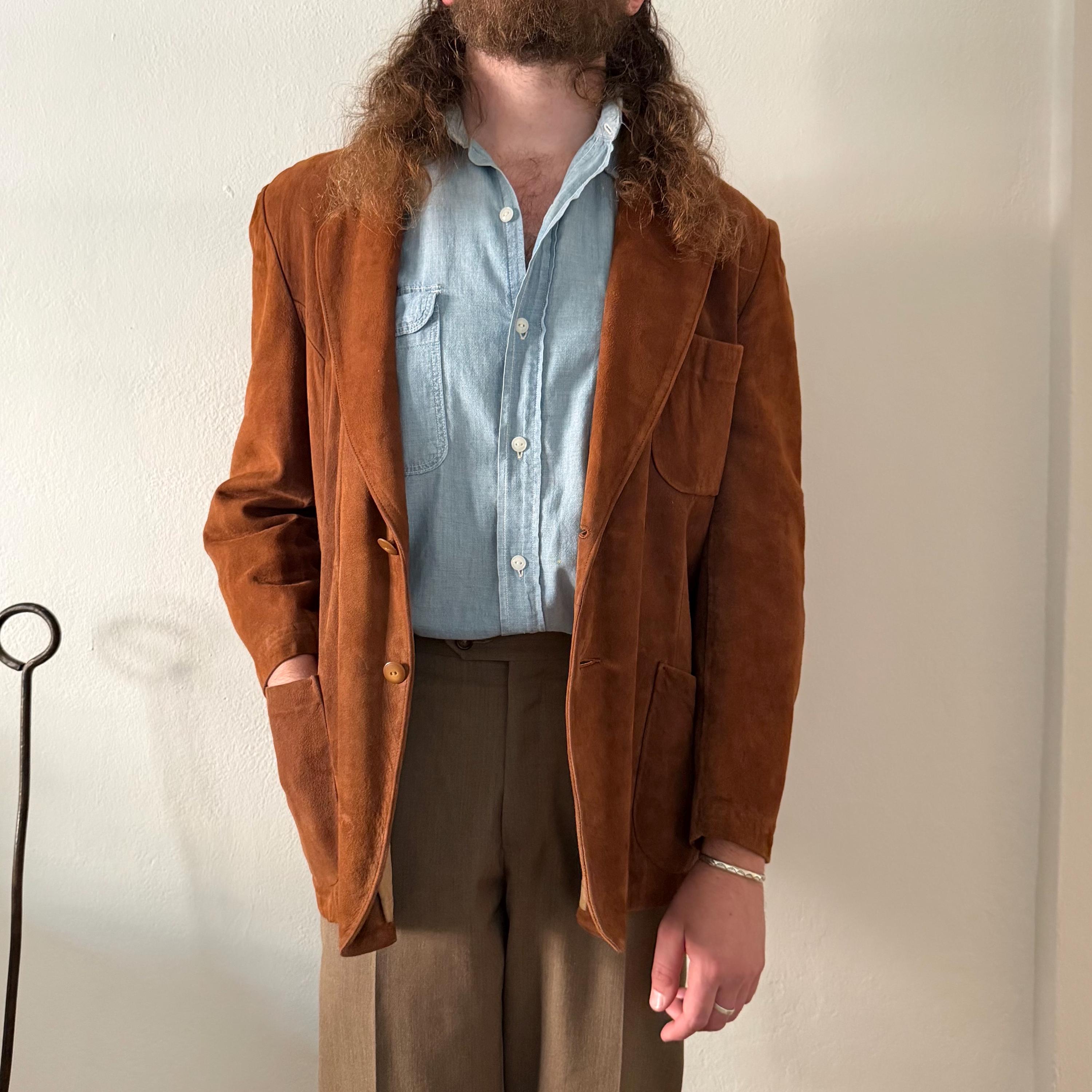 Men's Vintage 1950's Suede Jacket - Etsy