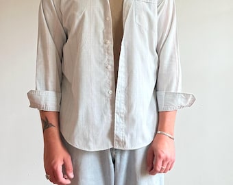 1980s Mervyn's Men's Collection striped Single Needle Tailoring shirt