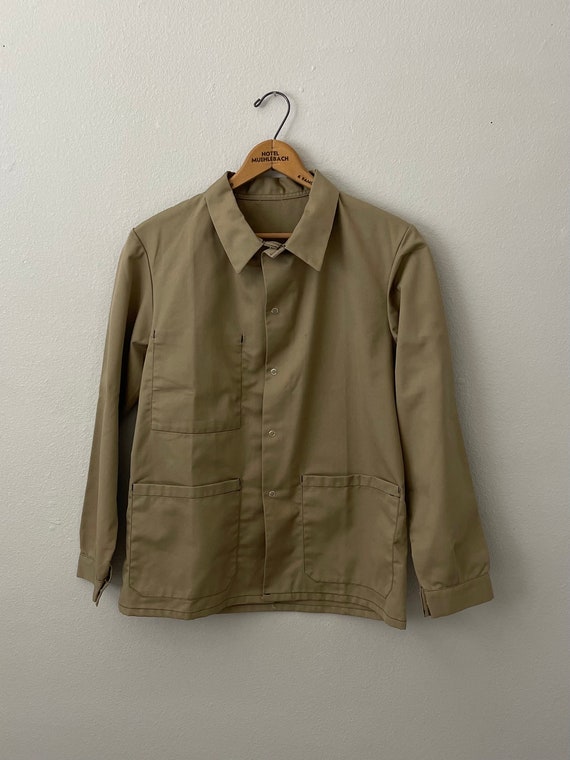 Khaki cotton French chore jacket/work jacket