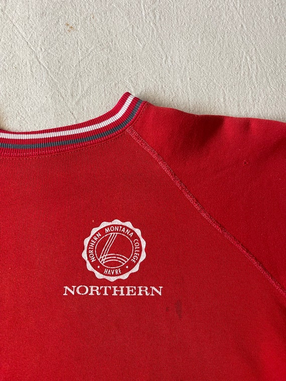 1960s Northern Montana College short sleeve ragla… - image 2