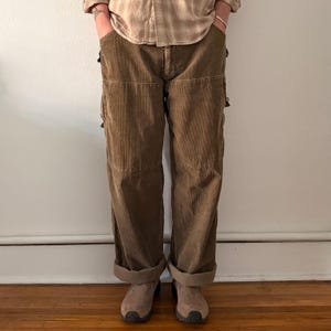 1990s Bugle Boy Authentics baggy corduroy utility pants ~ 36" Waist