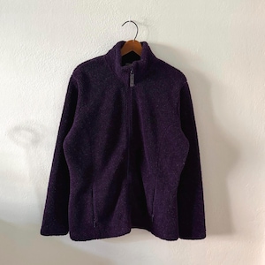1990s Cabela's mulberry purple deep pile fleece ~ Women's large