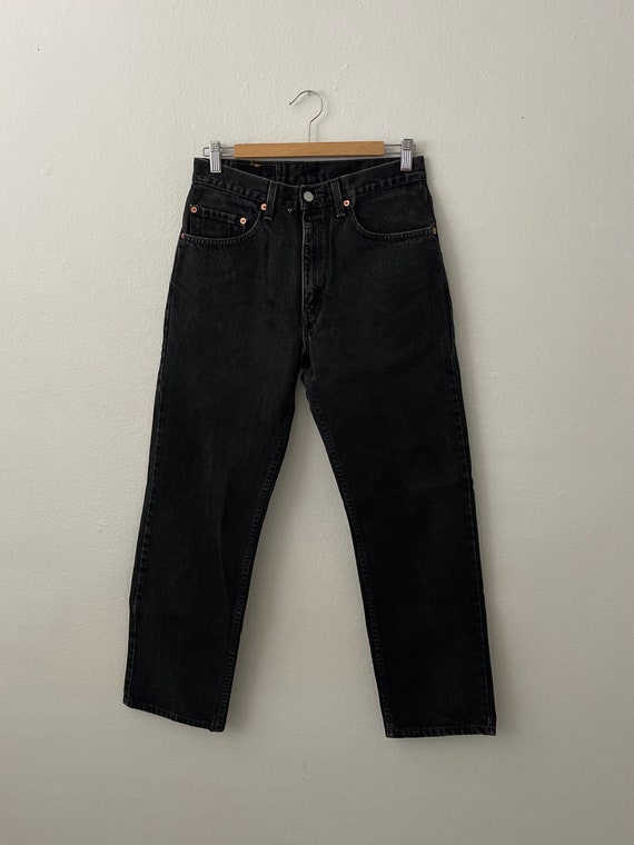 1990s black Levis 505 straight leg made in Mexico