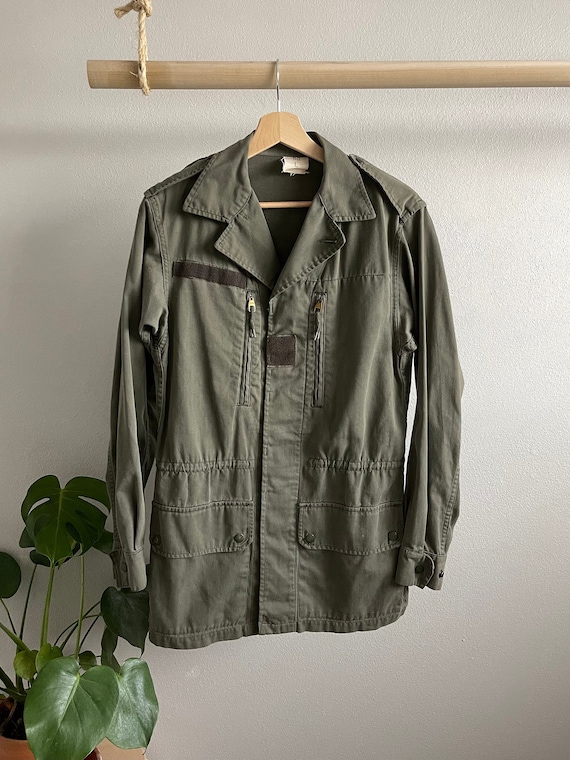 1980s cotton herringbone French army field jacket