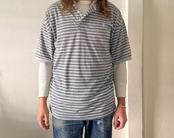 1990s Willow Bay soft and threadbare striped henley t-shirt