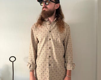 1990s The Territory Ahead textured cotton shirt ~ Large