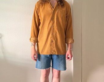 1990s Allegheny Trail slouchy earth tone corduroy shirt