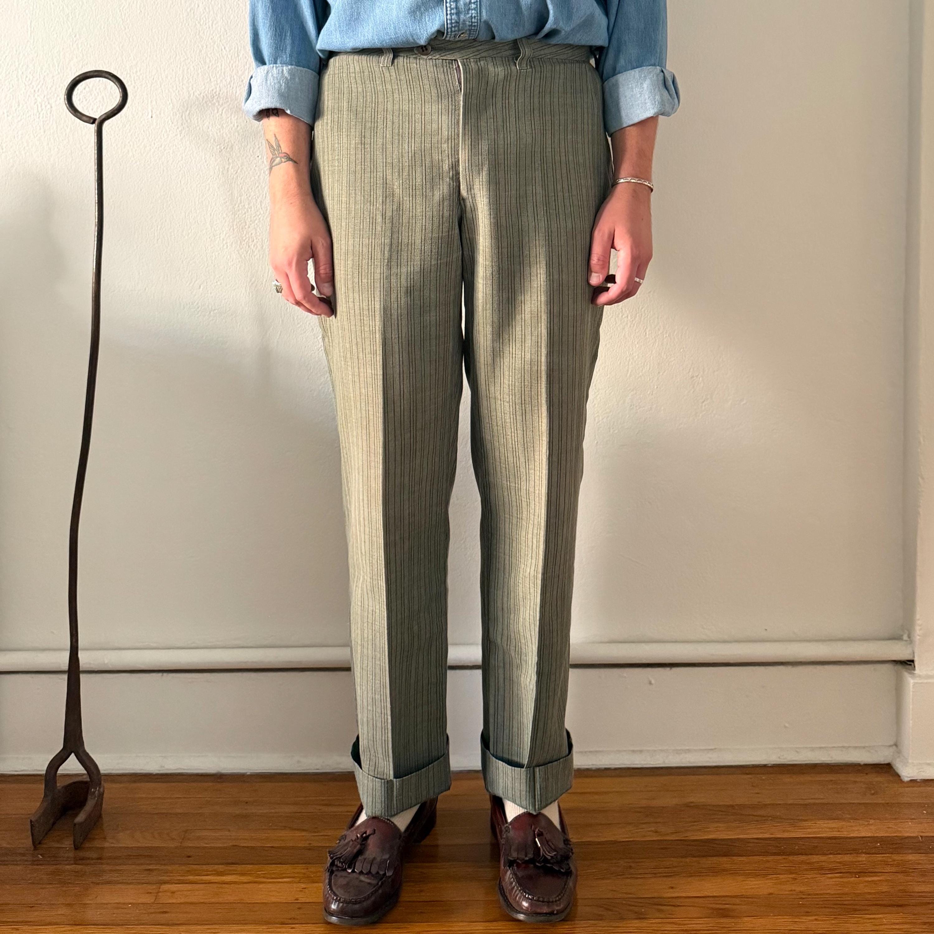 60s Striped Trousers - Etsy