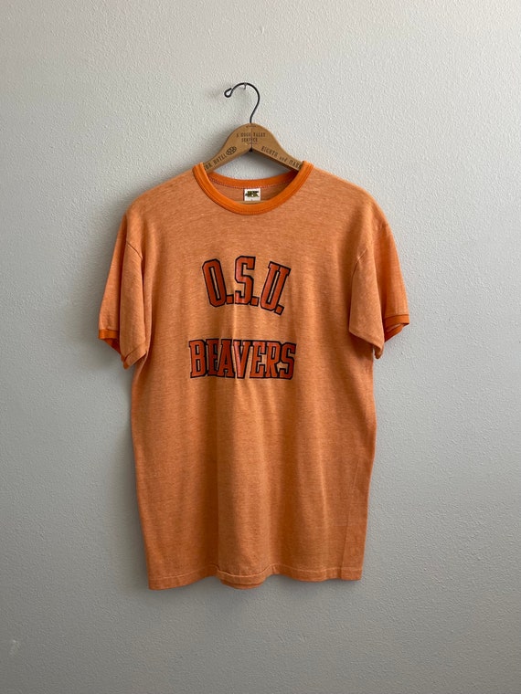 1970s OSU Beavers Russell ringer t-shirt