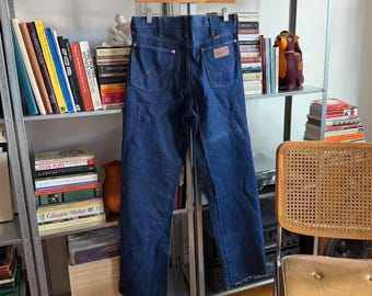 1980s deadstock raw hem Wrangler cowboy jeans