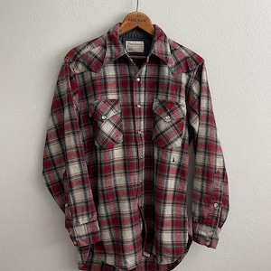 1970s Pendleton High Grade Westernwear plaid wool pearl snap western shirt AS-IS