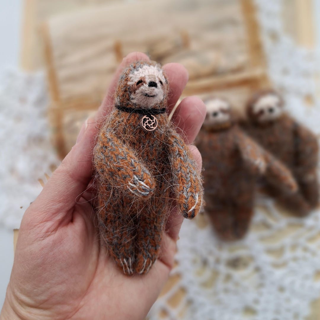 Sloth Knitting Pattern - Sloth Toy Tutorial in English - Plush Animal ...