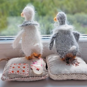 Goose Plush Toy Knitting Pattern Tiny Small 13 cm – Cute Goose PDF Tutorial PDF DIY in English