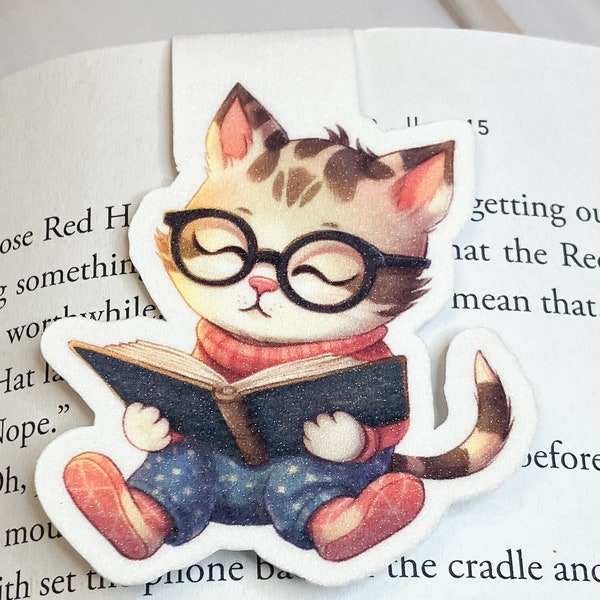 Cute Cat Magnetic Bookmarks, Stocking Stuffers for Kids, Book Lover Gifts, Fun Bookmarks for Kids, Cat Lover Bookmarks, Birthday Gifts