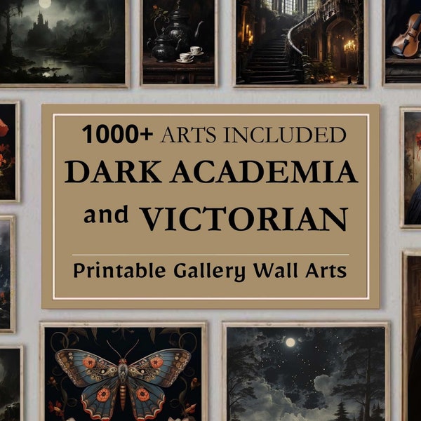 Timeless Gallery Set: 1000+ Wall Art from the Victorian and Gothic Worlds Collage Kits and Digital Prints, Dark Academia Decor