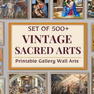 Sacred Christian Art Bundle – 500+ Vintage Religious Prints for Wall Art | Digital Printable Collection