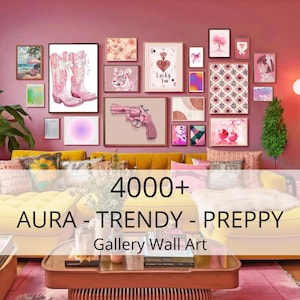 Over 4000+ Trendy Gallery Wall Set, Aura Wall Art, Preppy Poster, Colorful Home Decor,Fashion prints,Colorful Artistic Impressions