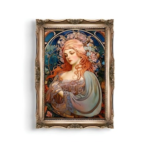 Alphonse Mucha | Alphonse Mucha Print | Art Nouveau Stained Glass | Giclée Matte Art Poster Print | Art Nouveau Print | Art Noveau Poster