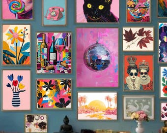 Over 6000 Maximalist Wall Art, MEGA BUNDLE, Trendy Wall Art, Maximalist Gallery Wall Set, Eclectic Wall Art, Home Decor, Trendy Print