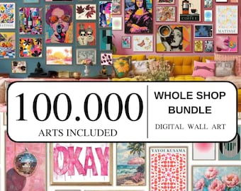 Over 100.000 Mega Bundle Wall Art, Gallery Wall Art, Printable Wall Art, Eclectic Gallery Set, Maximalist Wall Art, Trendy Prints