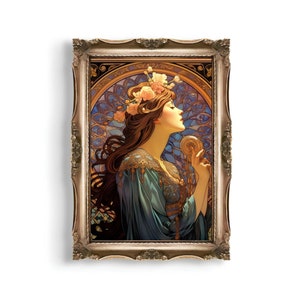 Alphonse Mucha | Alphonse Mucha Print | Art Nouveau Stained Glass | Giclée Matte Art Poster Print | Art Nouveau Print | Art Noveau Poster