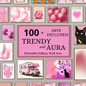 Over 100 of Trendy Wall Art, Eclectic Wall Art, Aura Wall Decor, Retro Wall Art, Fashion Prints, College Room Decor, Maximalist Poster