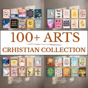 100+ Christian Wall Art Bundle, Faith Prints, Scripture Posters, Bible Verse Decor, Religious Print Set, Spiritual Prints