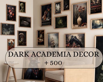 Dark Academia Decor, 500+ Wandkunst aus der Viktorianischen, Vintage und Gothic Welt, Collage Kits und Digitaldrucke, Dark Printables